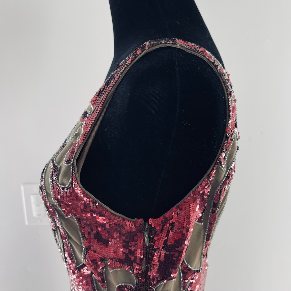 Needle & Thread Sequin Dress in Pink and Tan, Size 6 - Picture 9 of 16